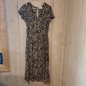 Leopard Print Midi Dress
